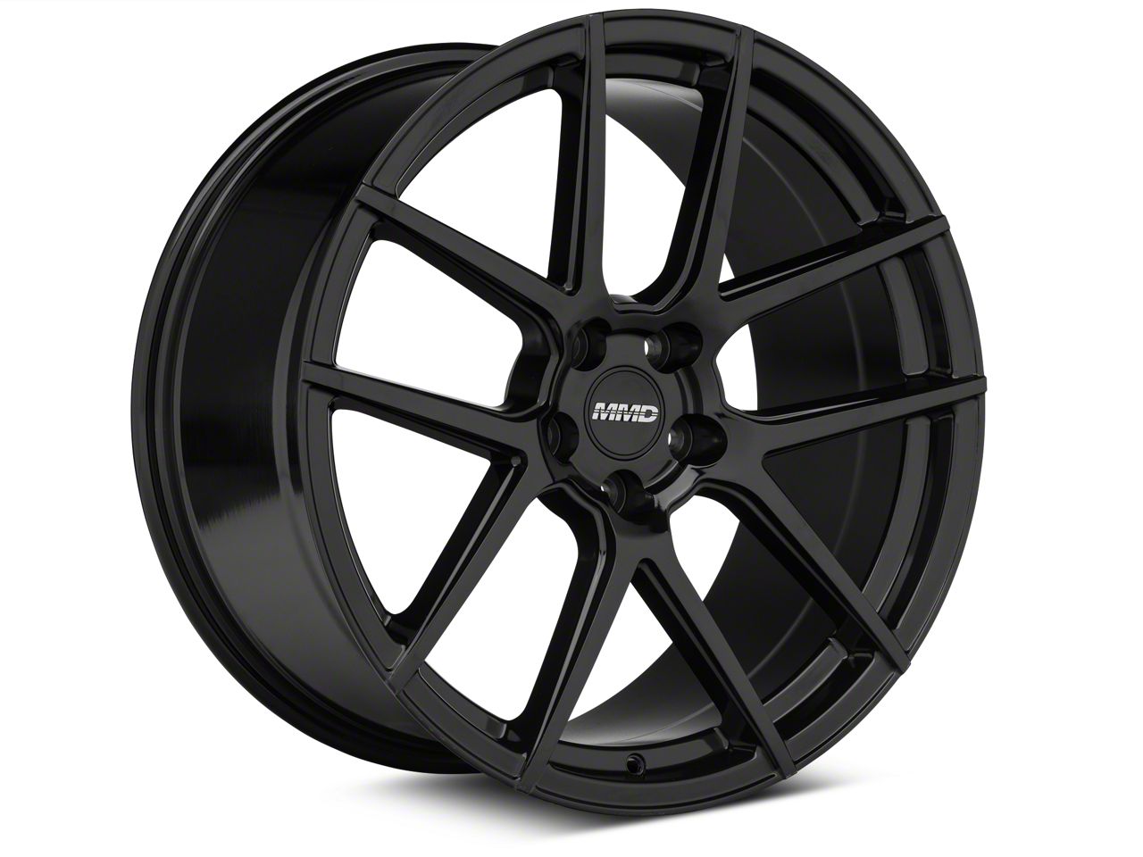 MMD Mustang Zeven Gloss Black Wheel; Rear Only; 20x10; 45mm Offset