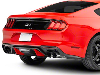MMD by FOOSE Rear Diffuser Fins; Unpainted (18-23 Mustang GT; 19-23 Mustang EcoBoost w/ Active Exhaust)