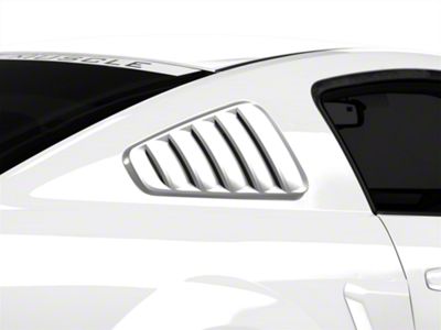 SpeedForm Classic Quarter Window Louvers; Unpainted (05-09 Mustang Coupe)