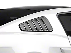 SpeedForm Classic Quarter Window Louvers; Matte Black (10-14 Mustang Coupe)