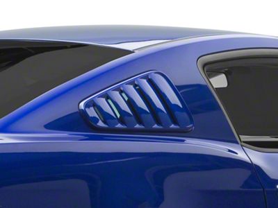 SpeedForm Classic Quarter Window Louvers; Pre-Painted (10-14 Mustang Coupe)