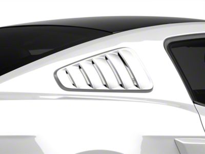 SpeedForm Classic Quarter Window Louvers; Unpainted (10-14 Mustang Coupe)