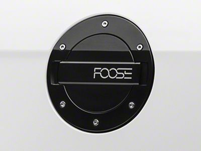 MMD by FOOSE Black Billet Aluminum Fuel Door w/ FOOSE Logo (10-14 Mustang)