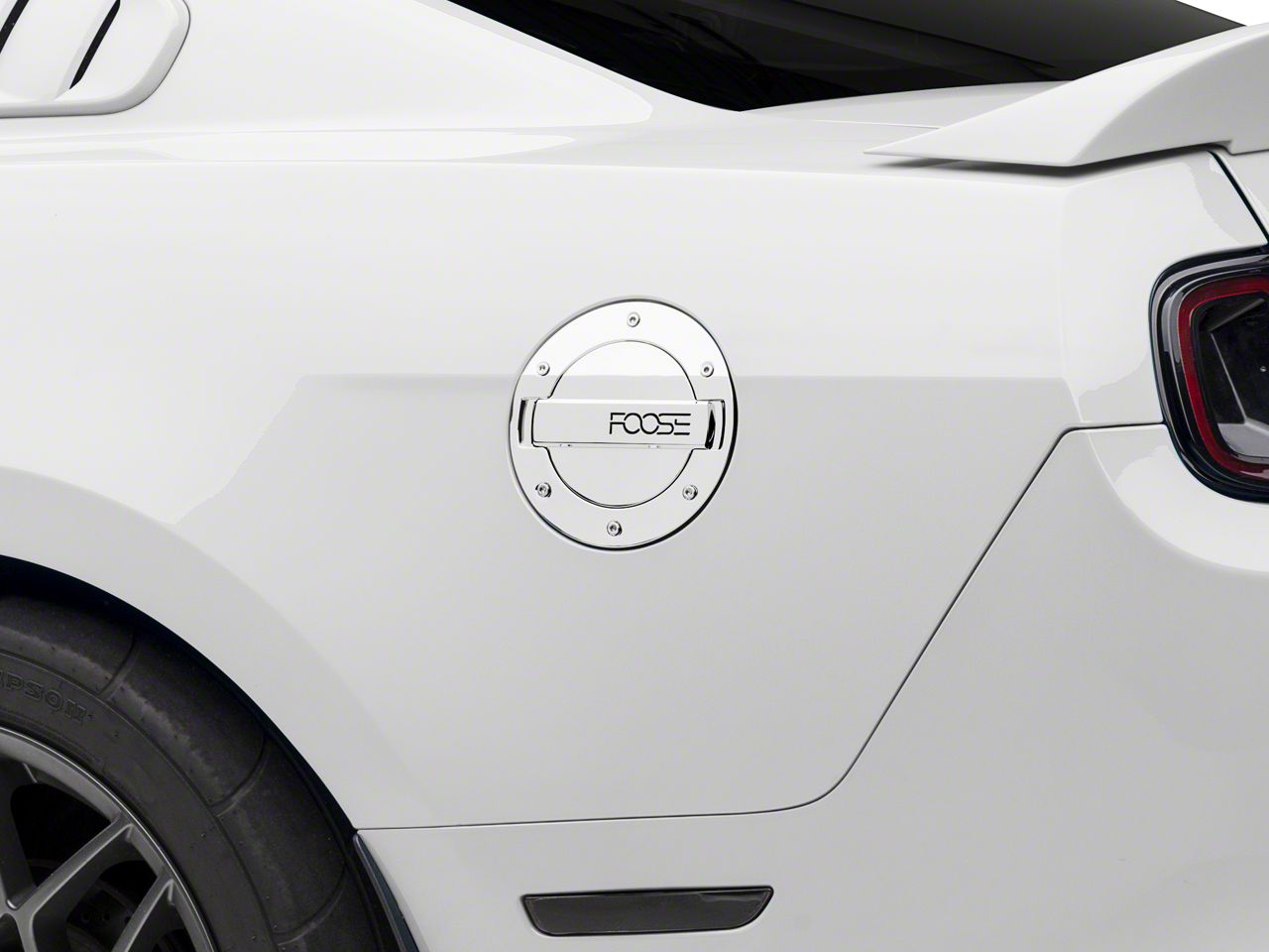 MMD by FOOSE Mustang Chrome Billet Aluminum Fuel Door w/ FOOSE