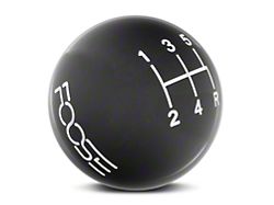 MMD by FOOSE Retro Style 5-Speed Shift Knob with FOOSE Logo; Black (05-10 Mustang GT, V6)