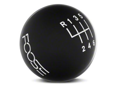 MMD by FOOSE Retro Style 6-Speed Shift Knob w/ FOOSE logo; Black (11-14 Mustang GT, V6)