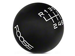 MMD by FOOSE Retro Style 6-Speed Shift Knob with FOOSE Logo; Black (15-26 Mustang, Excluding GT350 & GT500)