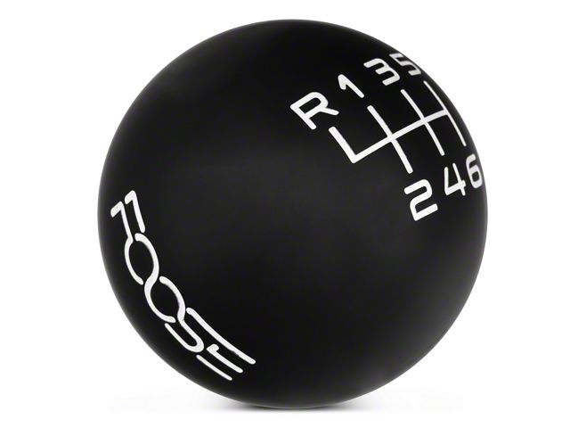 MMD by FOOSE Retro Style 6-Speed Shift Knob with FOOSE Logo; Black (15-24 Mustang, Excluding GT350 & GT500)