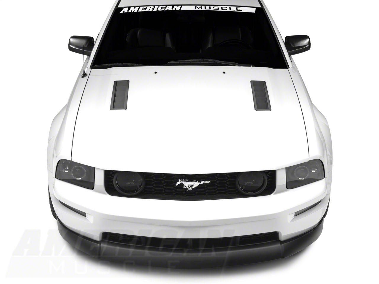 MMD Mustang Hood Vent Louvers; Matte Black 71334-99 (05-12
