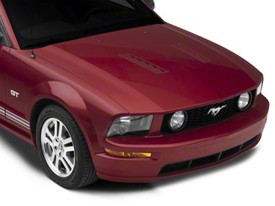 MMD Hood Vent Louvers; Unpainted (05-12 Mustang GT, V6)