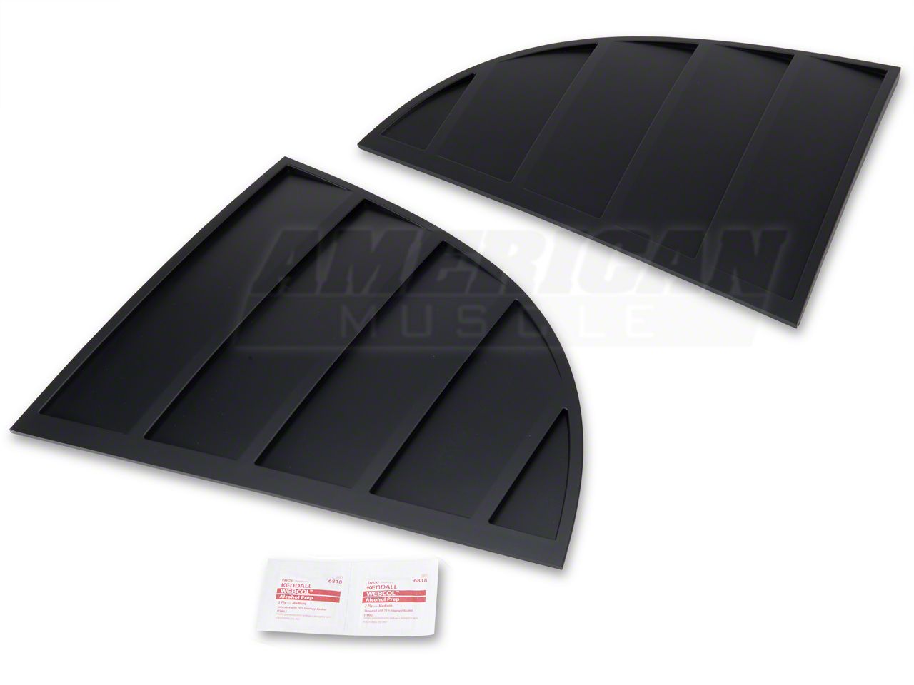 MMD Mustang Quarter Window Louvers; Matte Black 71320-99 (99-04