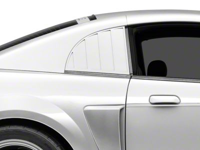 MMD Quarter Window Louvers; Pre-Painted (99-04 Mustang GT, V6, Cobra)