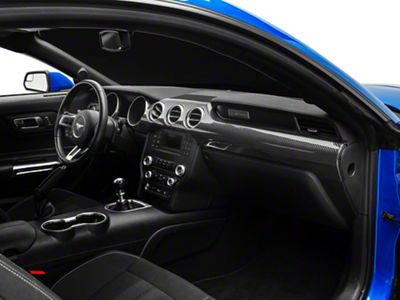 MMD Dashboard Trim; Gloss Carbon Fiber (15-23 Mustang w/o Performance Pack)