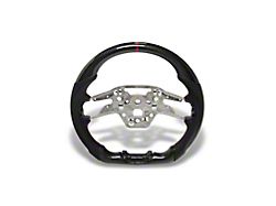 MMD GTC Steering Wheel; Carbon with Red Stripe (24-25 Mustang w/ Manual Transmission & w/o Heated Steering Wheel)