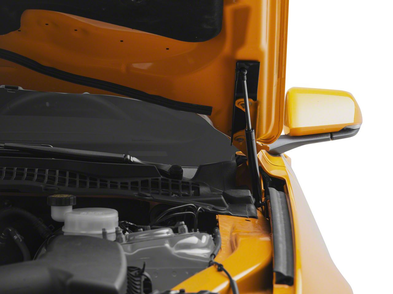 MMD Mustang Bolt On Hood Strut Kit; Black 407243 (1523 Mustang GT