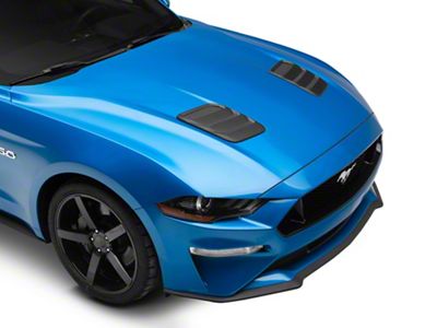 MMD Hood Vents; Satin Black (18-23 Mustang GT, EcoBoost)