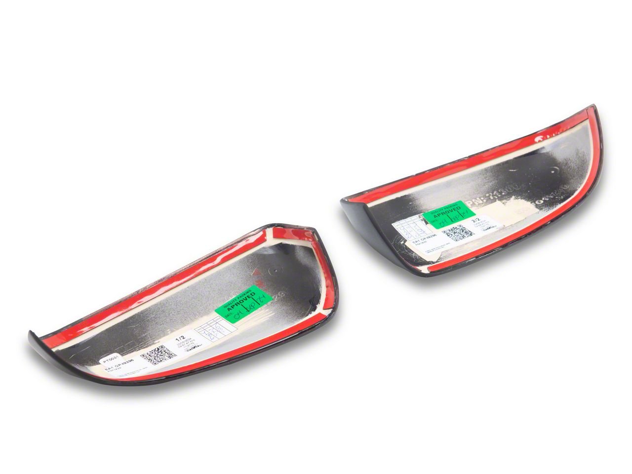 MMD Mustang Mirror Covers; Satin Black 71300-66 (05-09