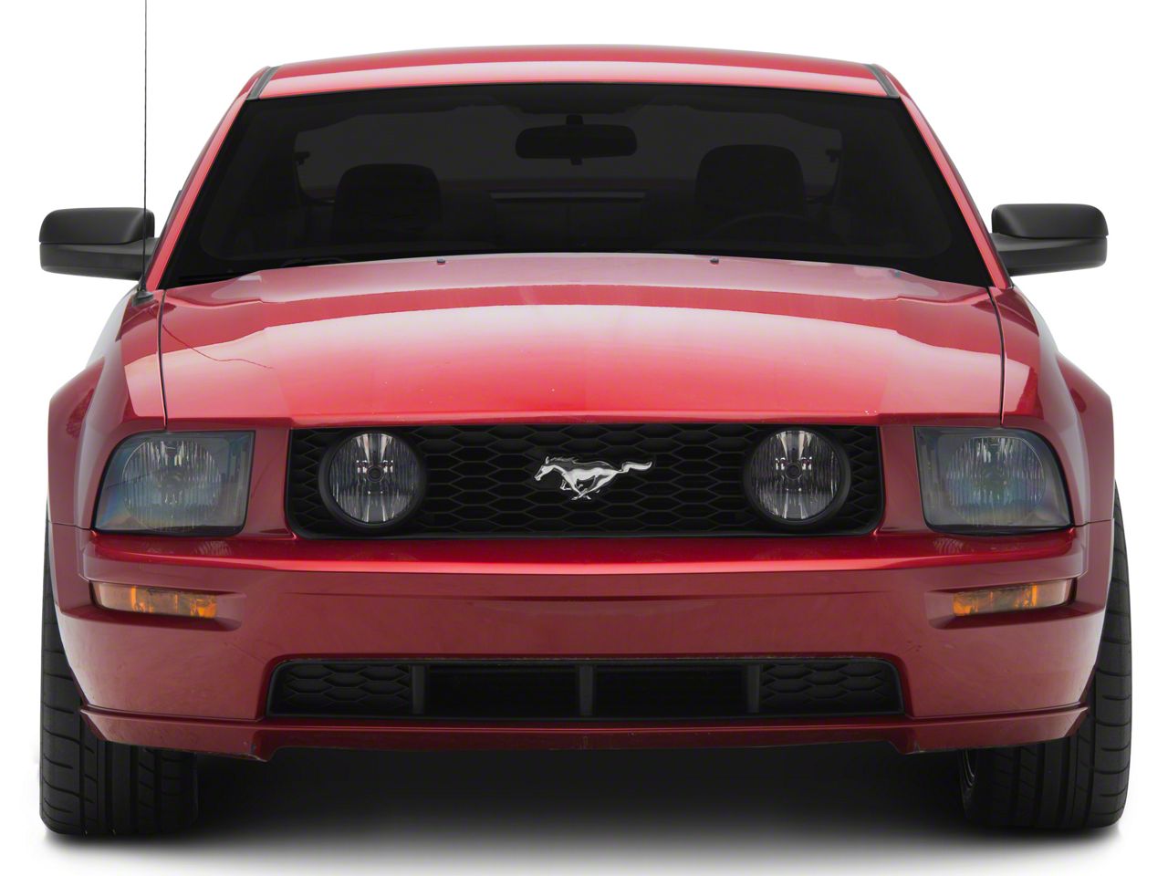 MMD Mustang Mirror Covers; Satin Black 71300-66 (05-09
