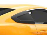 MMD Quarter Window Scoops; Satin Black (15-23 Mustang Fastback)