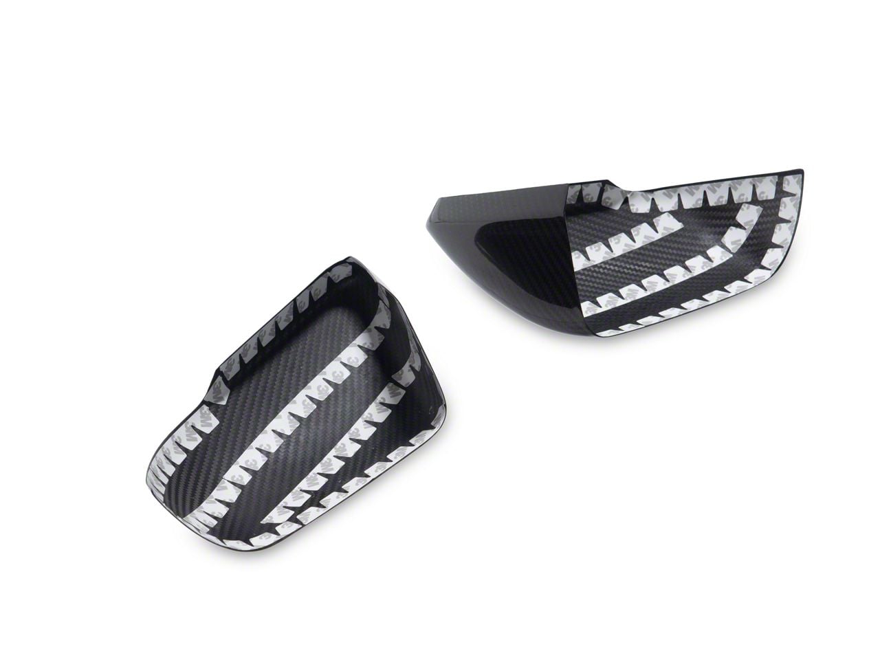 Voodonala Chrome Side Mirror Frame Trim Covers – For Ford Mustang 2015-2020 – ABS Plastic, 2-Piece Set