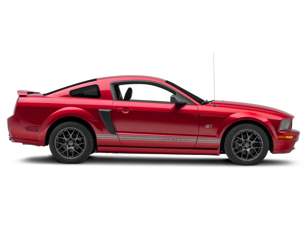 MMD Mustang Side Scoops; Satin Black 71322-66 (05-09 Mustang