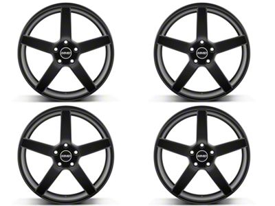 Staggered MMD 551C Matte Black 4-Wheel Kit; 20x8.5/20x10; 35mm Offset (10-14 Mustang)
