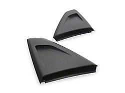 MMD V-Series Quarter Window Scoops; Satin Black (24-26 Mustang Fastback)