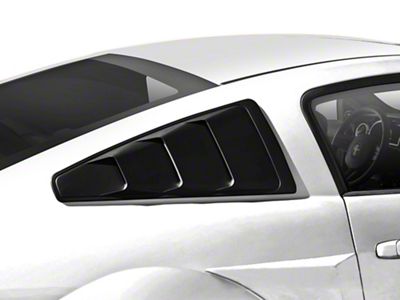 MMD Quarter Window Louvers; Matte Black (05-14 Mustang Coupe)