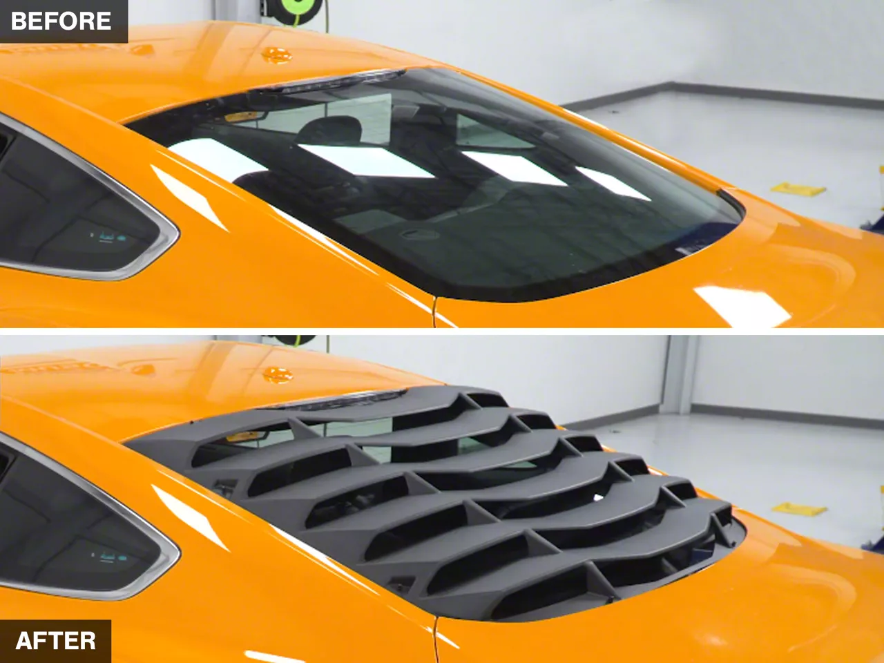 MMD Mustang ABS Rear Window Louvers 389636 (15-26 Mustang Fastback