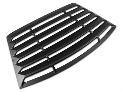 MMD Rear Window Louvers; Textured ABS (94-98 Mustang)