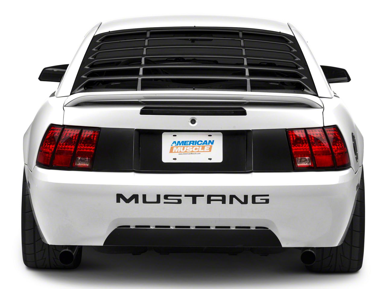 MMD Mustang Rear Window Louvers; Textured ABS 41301 (99-04 Mustang