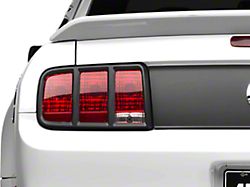 MMD Tail Light Trim; Matte Black (05-09 Mustang)