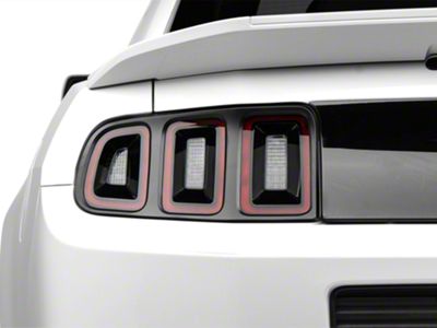 MMD Tail Light Trim; Matte Black (13-14 Mustang)