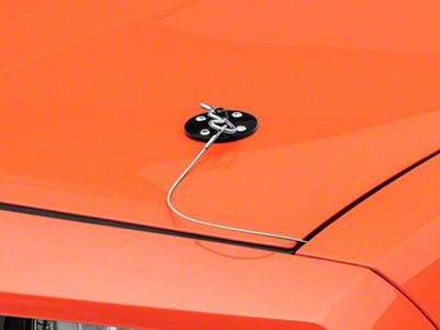 SpeedForm Modern Billet Hood Pin Appearance Kit; Black (08-23 Challenger)