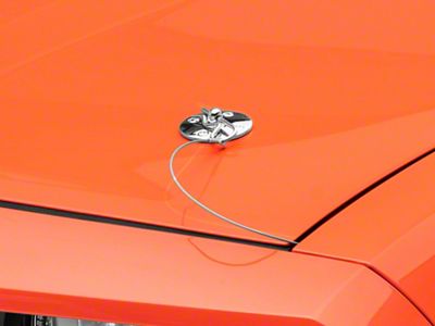 SpeedForm Modern Billet Hood Pin Appearance Kit; Chrome (06-23 Challenger)