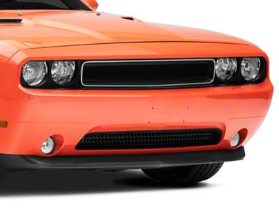 SpeedForm Modern Billet Mesh Upper Grille Overlay; Black (08-14 Challenger)