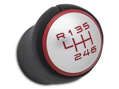 SpeedForm Modern Billet GT350 Style Shift Knob; Direct Fit; Red (15-23 Mustang GT, EcoBoost, V6)