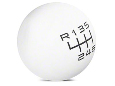 SpeedForm Modern Billet Retro Style 6-Speed Shift Knob; White (15-23 Mustang GT, EcoBoost, V6)