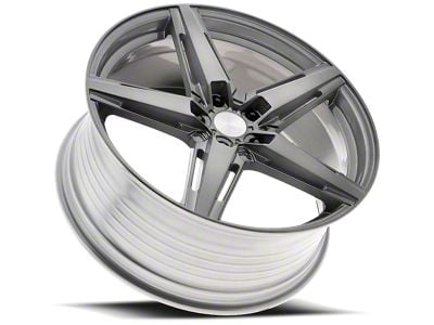 Modern Luxury MLF10 Brushed Titanium Wheel; Rear Only; 22x10.5; 45mm Offset (05-09 Mustang)