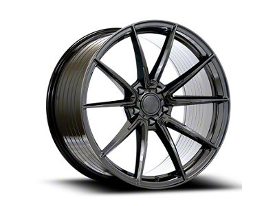 Modern Luxury MLF12 Gloss Black Wheel; Rear Only; 20x10.5; 25mm Offset (05-09 Mustang)