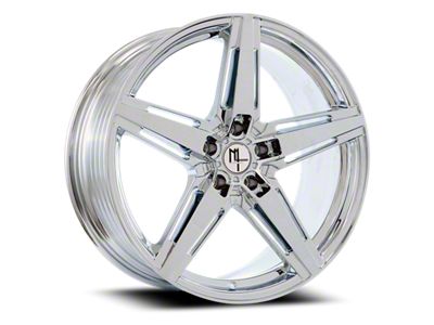 Modern Luxury MLF10 Chrome Wheel; Rear Only; 22x10.5; 38mm Offset (10-15 Camaro)