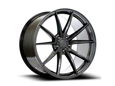 Modern Luxury MLF12 Gloss Black Wheel; Rear Only; 20x10.5; 25mm Offset (24-26 Mustang GT, EcoBoost)
