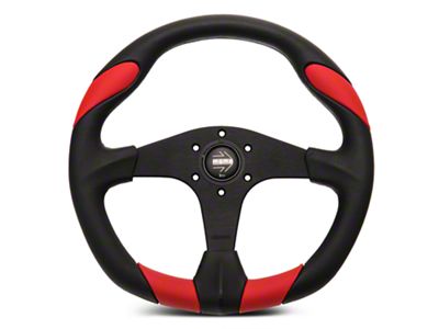 MOMO USA Quark Tuning Steering Wheel; Red (84-23 Mustang)