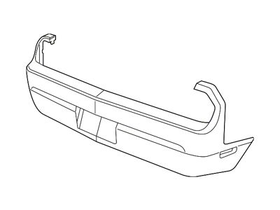 Mopar Rear Bumper Cover; Not Pre-Drilled for Backup Sensors; Primered (08-14 Challenger)