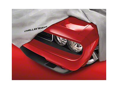 Mopar Car Cover with Challenger Logo; Gray (08-23 Challenger)