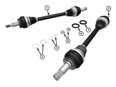 Mopar Direct Connection Redeye 41-Spline Half Shafts (15-23 V8 HEMI Challenger)