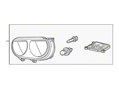 Mopar HID Headlight; Driver Side (07-23 Challenger w/ Factory HID Headlights)