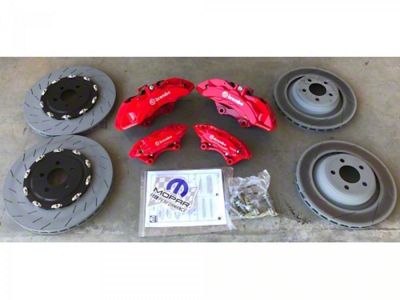 Mopar Performance Hellcat Front and Rear Big Brake Kit; Red Calipers (11-14 Challenger SRT8; 15-21 Challenger R/T, R/T Scat Pack, SRT 392, SRT Hellcat)