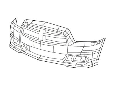 Mopar Bumper Cover; Front; Primered (12-14 Charger SRT8)