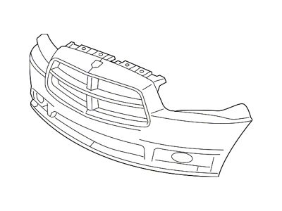 Mopar Bumper Cover; Front; With Adaptive Cruise Control; Primered (11-14 Charger)
